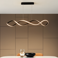 lustre suspendu led design nordique spirale intensité variable