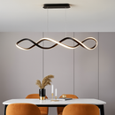 lustre suspendu led design nordique spirale intensité variable