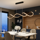 lustre suspendu led design nordique spirale intensité variable