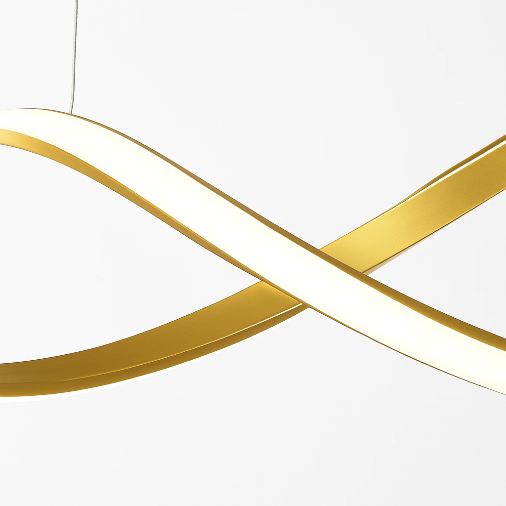 lustre suspendu led design nordique spirale intensité variable - vue 6 sur 6