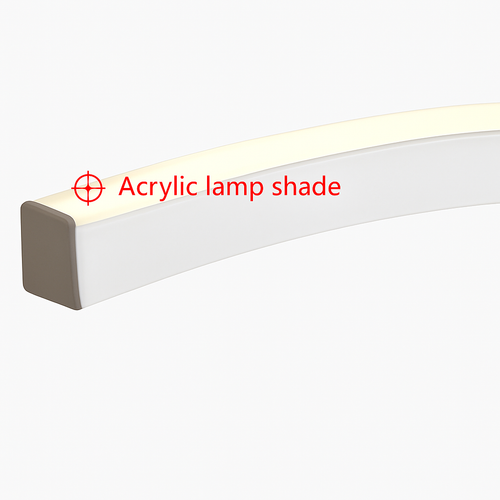 lustre suspendu moderne led avec abat-jour acrylique hyperbolique - vue 7 sur 12