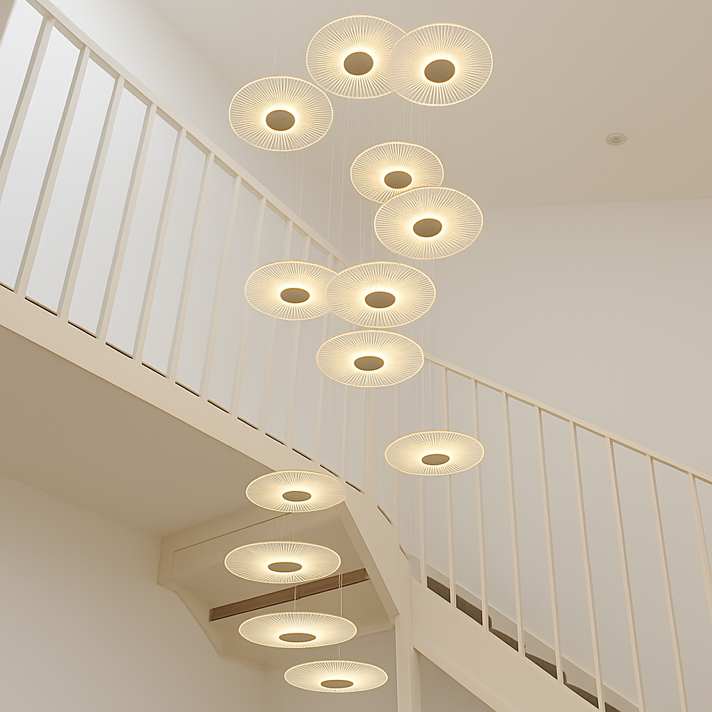 Lustre Villa Moderne Minimaliste Luxe Créatif Tournant Escalier Long - vue 6 sur 13