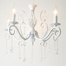 lustre vintage en cristal et fer forgé pour un éclairage élégant