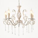 lustre vintage en cristal et fer forgé pour un éclairage élégant