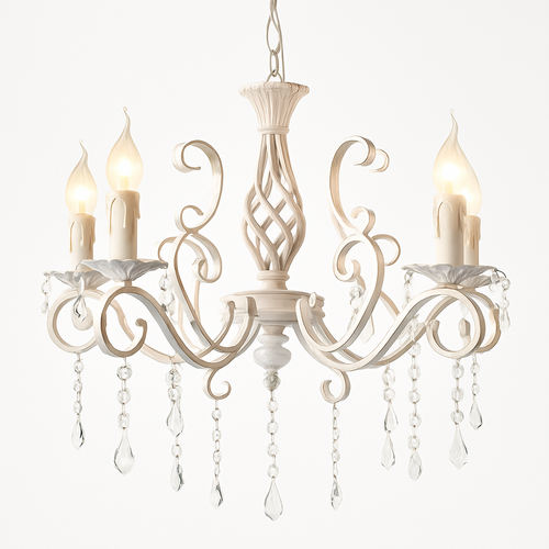 lustre vintage en cristal et fer forgé pour un éclairage élégant - vue 2 sur 10
