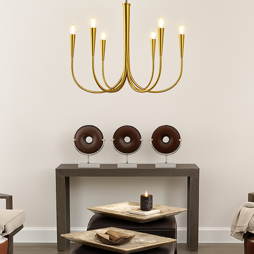 lustre vintage français doré noir design pour éclairage intérieur - vue 6 sur 10