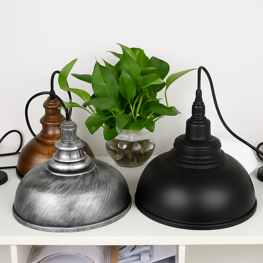 lustre vintage loft rétro pour bar cuisine et restaurant - vue 6 sur 9