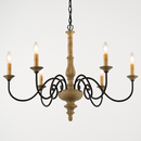 lustre vintage style français en bois massif style nordique
