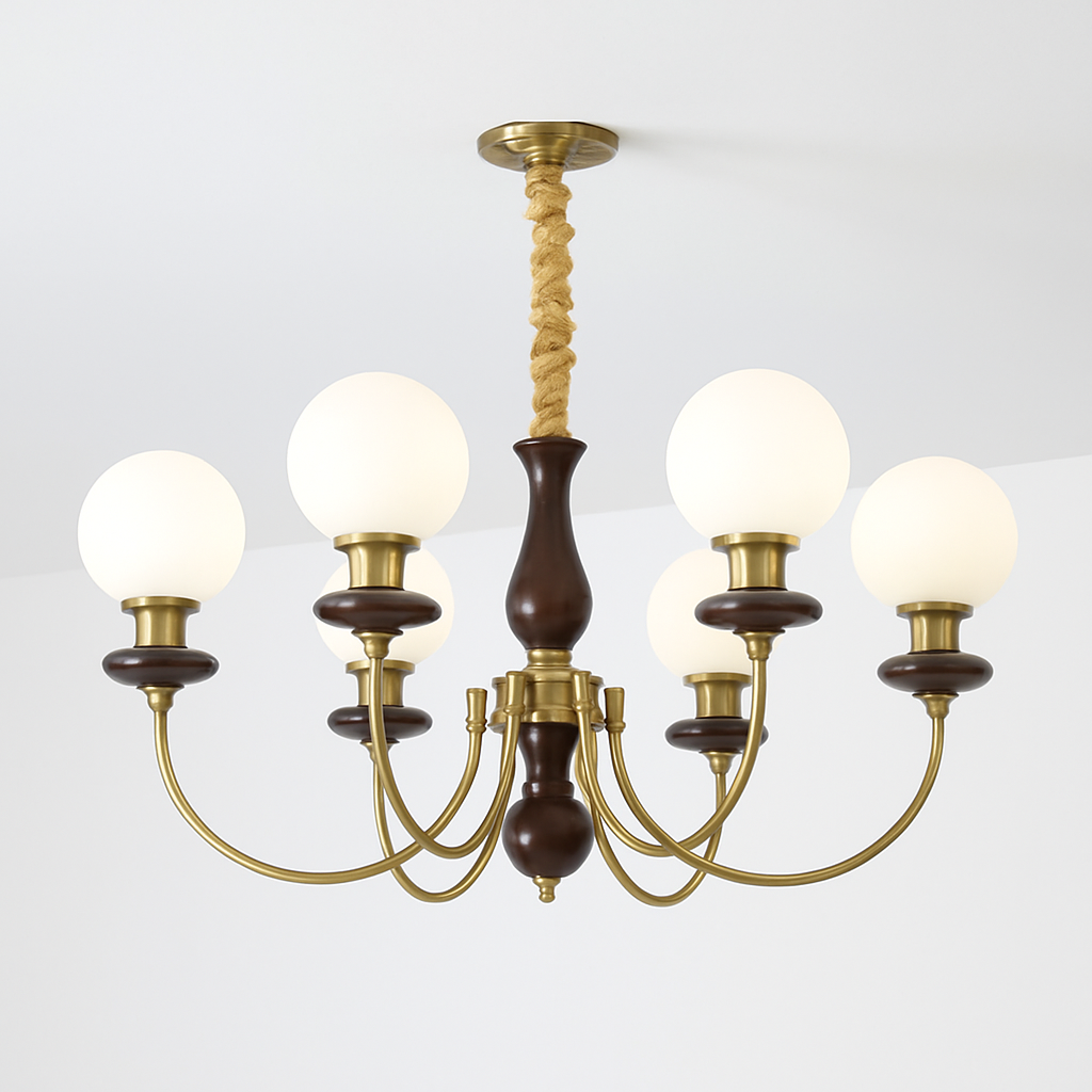 lustre vintage suspendu pour décoration de villa de luxe
