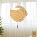 lustre wabi-sabi led en soie japonaise pour décoration maison