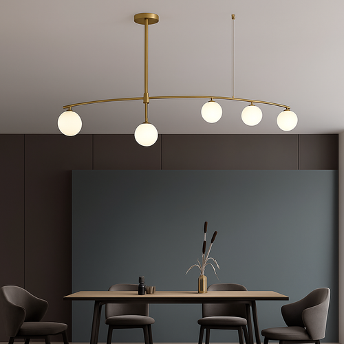 lustres en verre pour barre de suspension cuisine - vue 4 sur 12