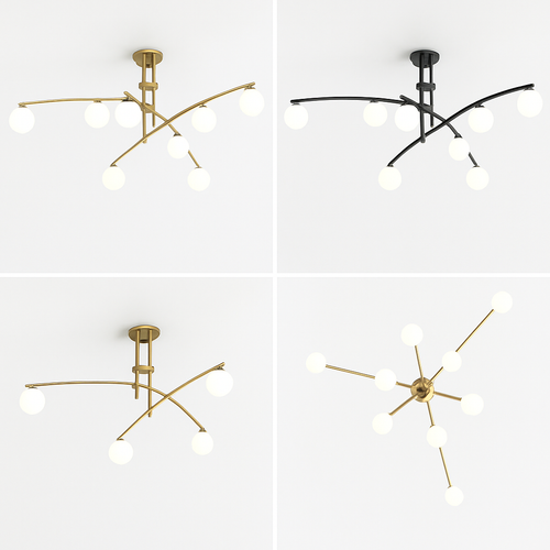 lustres en verre pour barre de suspension cuisine - vue 6 sur 12