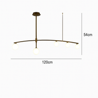 lustres en verre pour barre de suspension cuisine