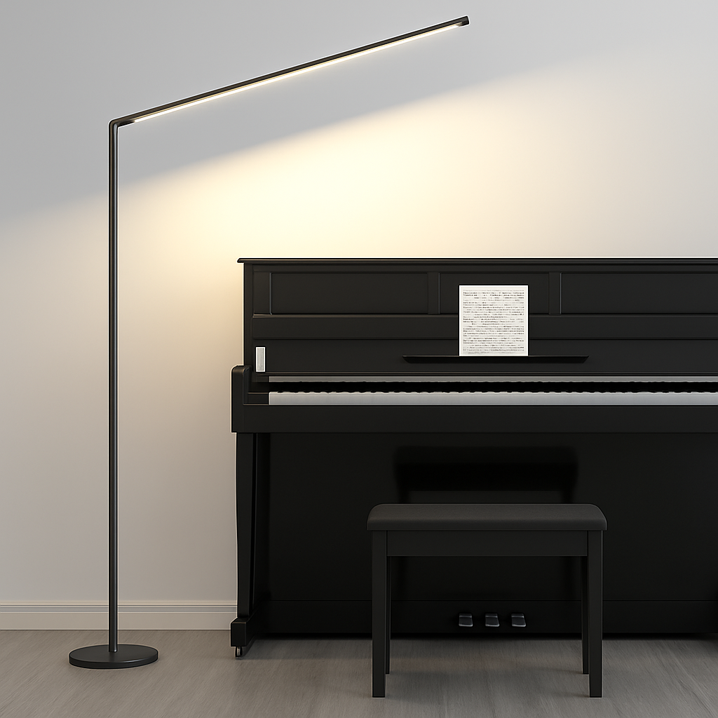Minimalisme lampadaire LED Super lumineux lampe de lecture salon chambre chevet lampe verticale sol Piano luminaire - vue 4 sur 18