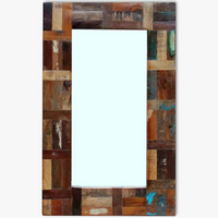 miroir en bois massif pour décoration murale élégante