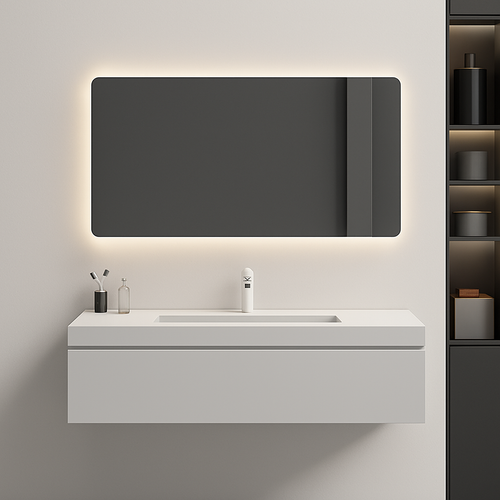 miroir intelligent rectangulaire à écran tactile avec éclairage led - vue 2 sur 10