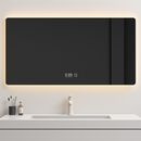 miroir intelligent rectangulaire à écran tactile avec éclairage led