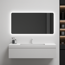 miroir intelligent rectangulaire à écran tactile avec éclairage led