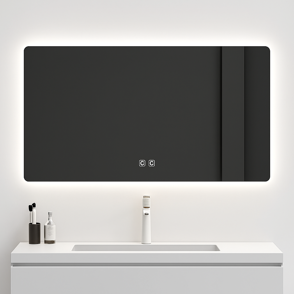 miroir intelligent rectangulaire à écran tactile avec éclairage led - vue 6 sur 10