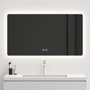 miroir intelligent rectangulaire à écran tactile avec éclairage led