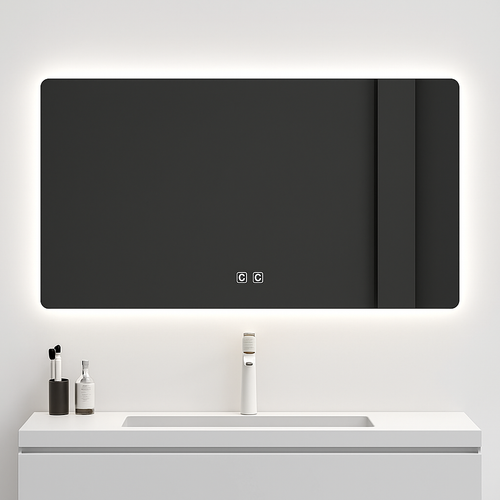 miroir intelligent rectangulaire à écran tactile avec éclairage led - vue 7 sur 10