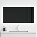 miroir intelligent rectangulaire à écran tactile avec éclairage led