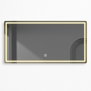 miroir intelligent rectangulaire à écran tactile avec éclairage led