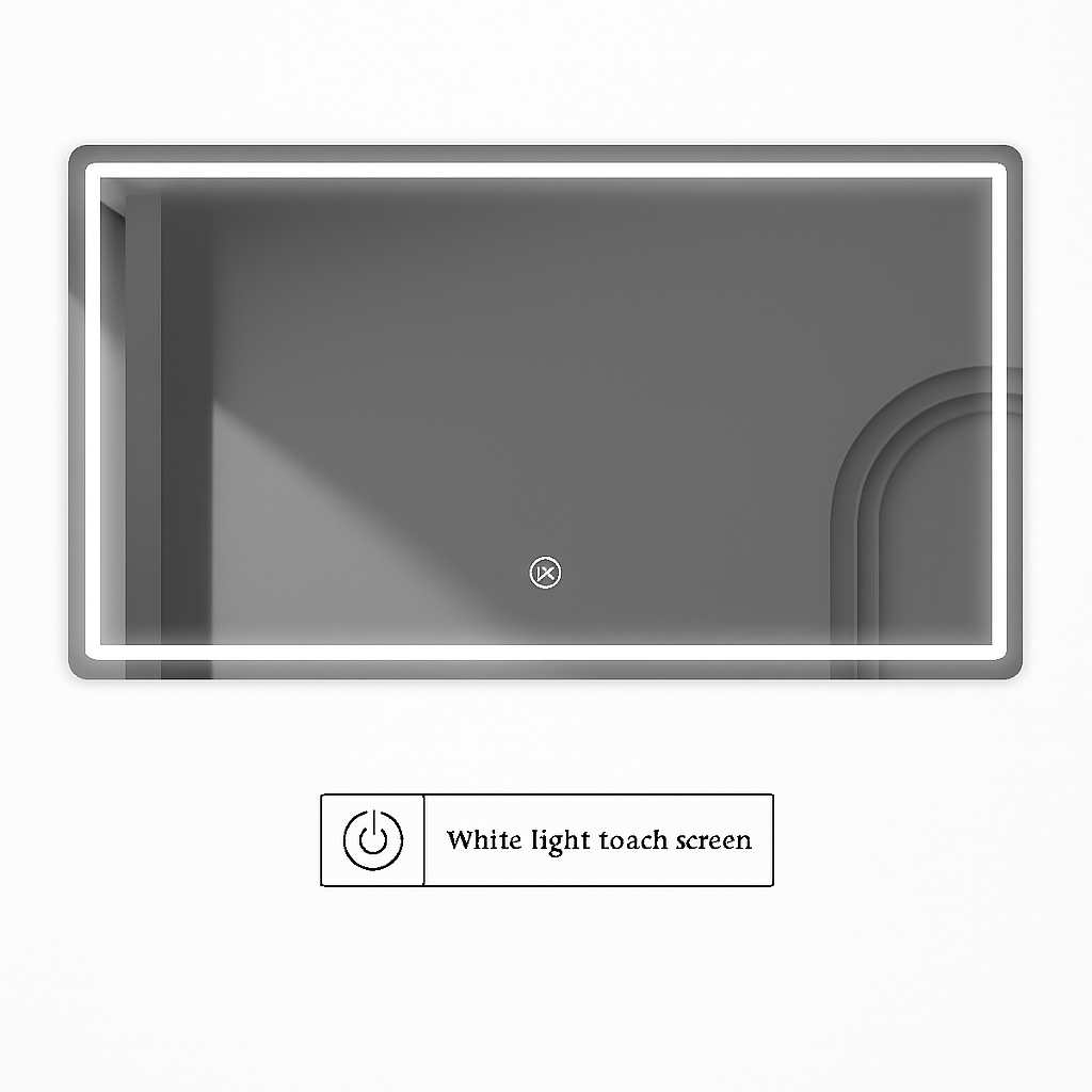 miroir intelligent rectangulaire à écran tactile avec éclairage led - vue 10 sur 10