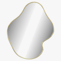 miroir mural élégant au design doré raffiné
