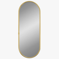 miroir mural ovale doré pour décoration intérieure élégante
