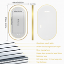 miroir ovale intelligent antibuée avec éclairage led ajustable