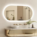 miroir ovale à led intelligent antibuée avec mémoire de lumière