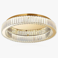 Plafonnier rond led cristal moderne simple