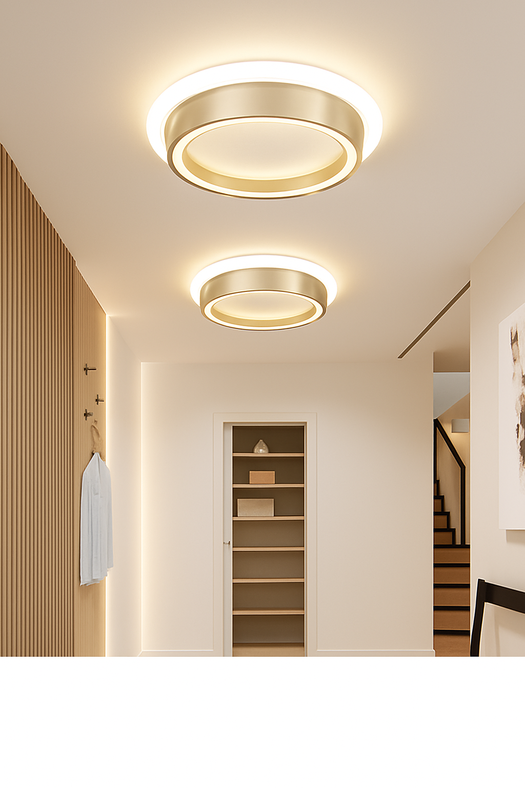 Moderne LED Allée Plafonnier Lustre Pour Couloir Escaliers Foyer Balcon Chambre Salle De Bains Luminaires Intérieur Lustre - vue 3 sur 22