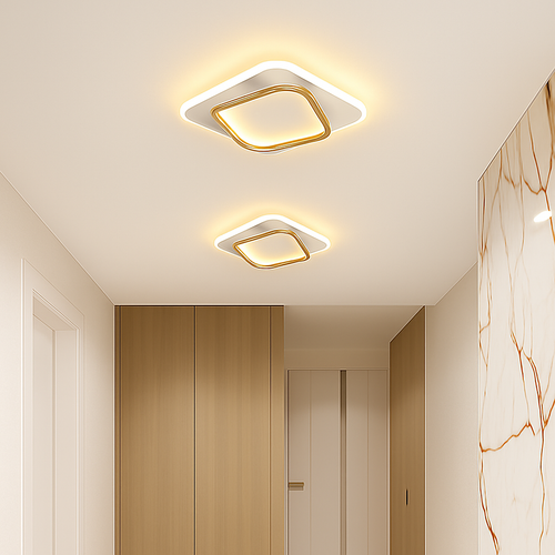 Moderne LED Allée Plafonnier Lustre Pour Couloir Escaliers Foyer Balcon Chambre Salle De Bains Luminaires Intérieur Lustre - vue 4 sur 22