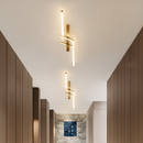 Moderne LED Ligne Plafonnier moderne Salon Salle À Manger Chambre Principale Étude Luminaire Or Noir Plafonniers Éclairage