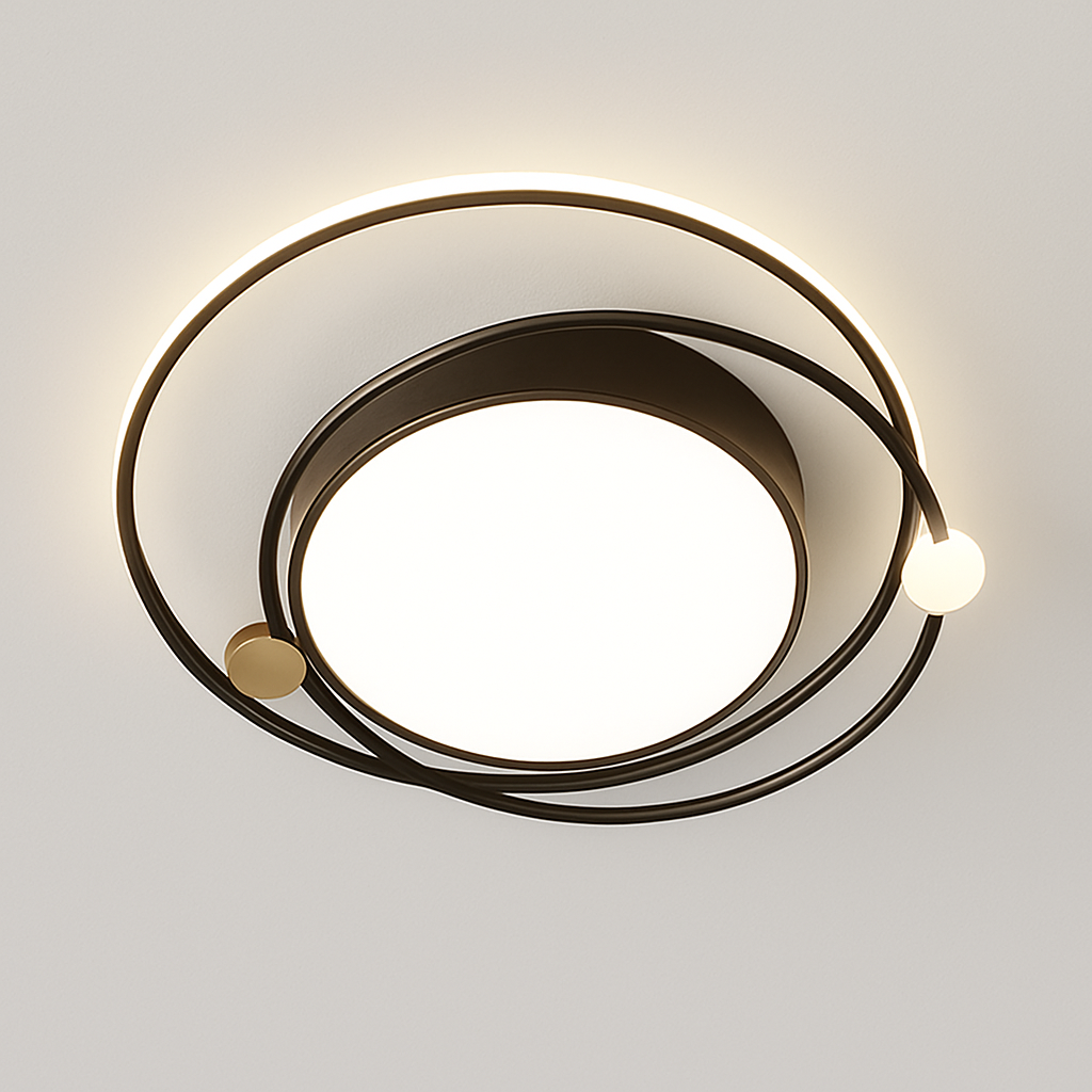 Moderne Led Salon Plafonniers Chambre Cuisine Salle À Manger Décoration Lampe Lustres Nordique Intérieur Maison Lustres Or - vue 6 sur 9
