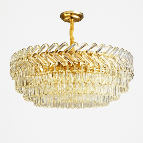 Moderne luxe cristal Led lustres salon décor Led Suspension lampe salle à manger Villa Suspension Luminaire Luminaire - vue 2 sur 18