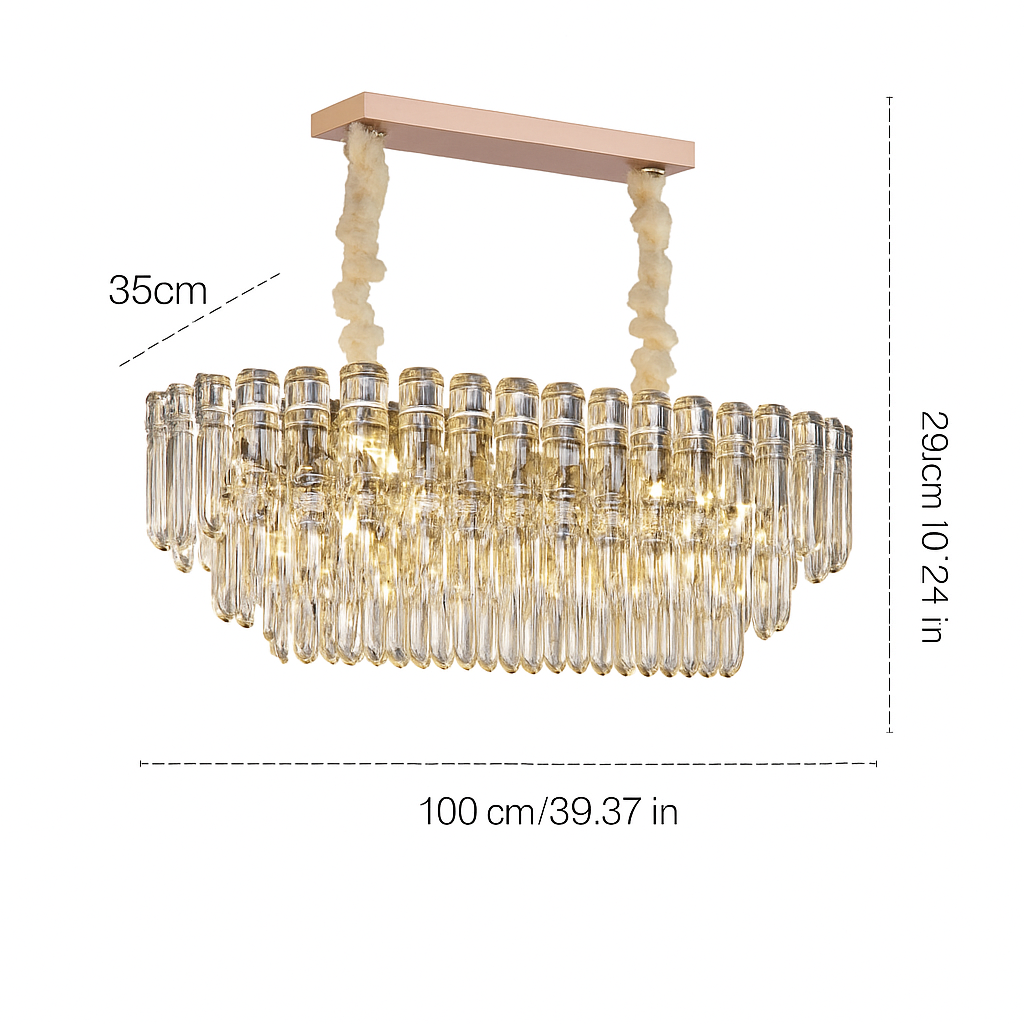 Moderne luxe cristal Led lustres salon décor Led Suspension lampe salle à manger Villa Suspension Luminaire Luminaire - vue 13 sur 18