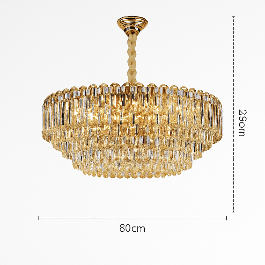 Moderne luxe cristal Led lustres salon décor Led Suspension lampe salle à manger Villa Suspension Luminaire Luminaire - vue 15 sur 18