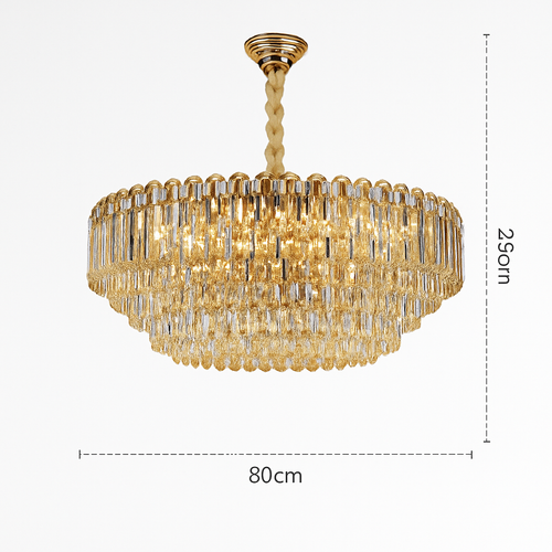 Moderne luxe cristal Led lustres salon décor Led Suspension lampe salle à manger Villa Suspension Luminaire Luminaire - vue 16 sur 18
