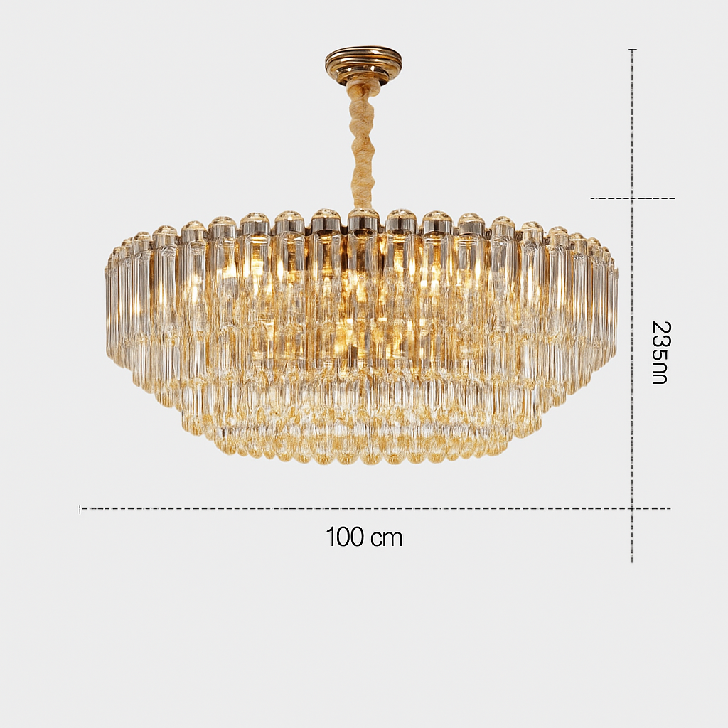 Moderne luxe cristal Led lustres salon décor Led Suspension lampe salle à manger Villa Suspension Luminaire Luminaire - vue 17 sur 18