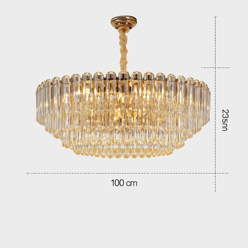 Moderne luxe cristal Led lustres salon décor Led Suspension lampe salle à manger Villa Suspension Luminaire Luminaire - vue 18 sur 18