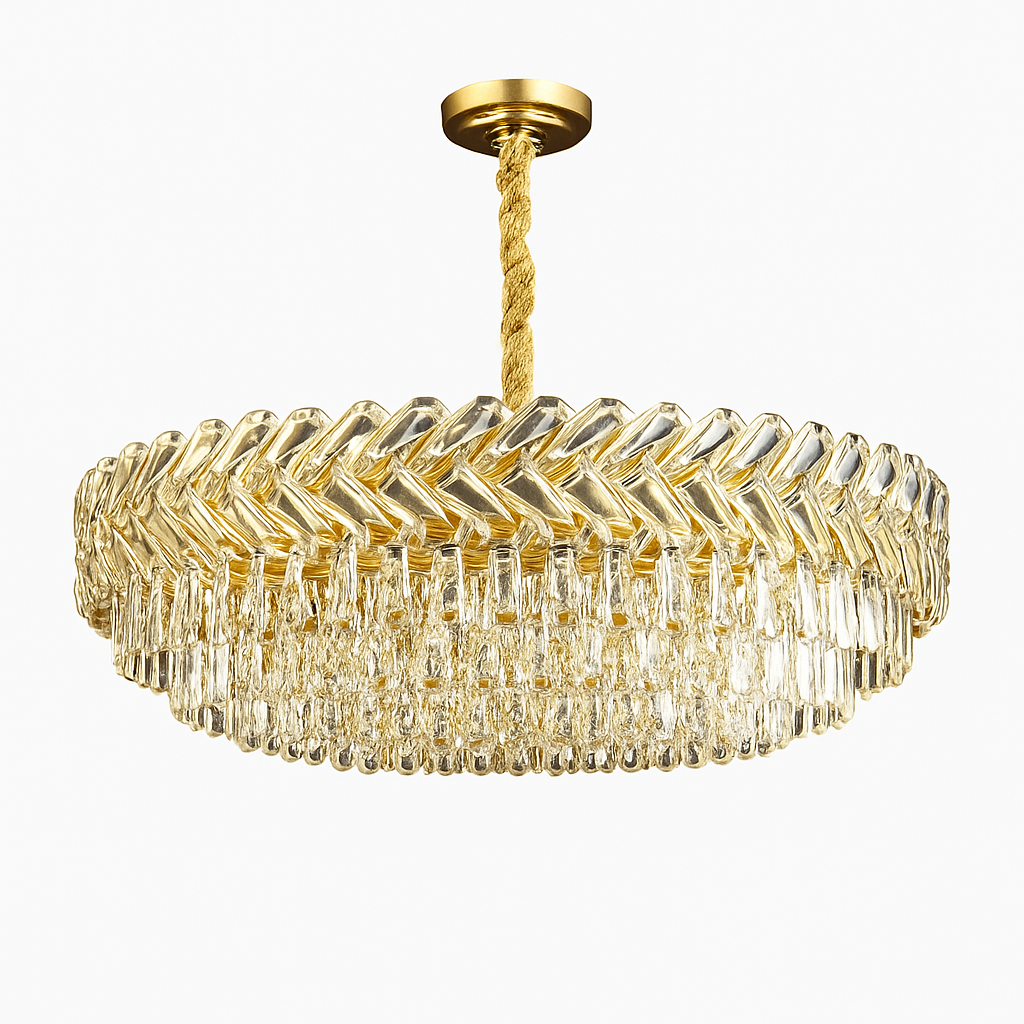 Moderne luxe cristal Led lustres salon décor Led Suspension lampe salle à manger Villa Suspension Luminaire Luminaire - vue 5 sur 18
