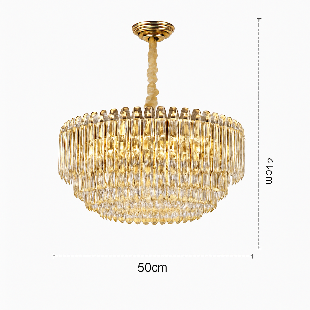 Moderne luxe cristal Led lustres salon décor Led Suspension lampe salle à manger Villa Suspension Luminaire Luminaire - vue 7 sur 18