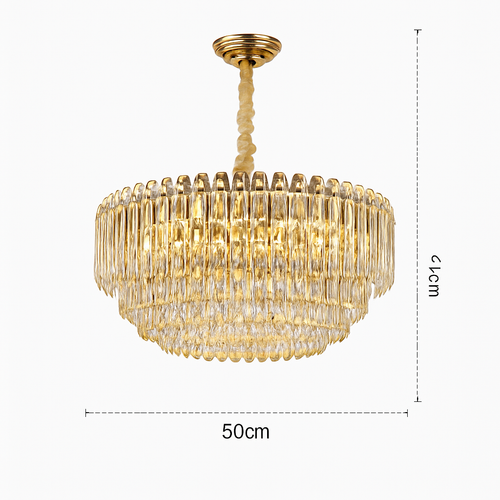 Moderne luxe cristal Led lustres salon décor Led Suspension lampe salle à manger Villa Suspension Luminaire Luminaire - vue 8 sur 18