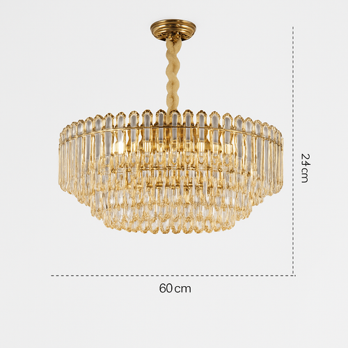 Moderne luxe cristal Led lustres salon décor Led Suspension lampe salle à manger Villa Suspension Luminaire Luminaire - vue 9 sur 18