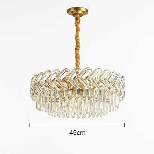 Moderne luxe cristal Led lustres salon décor Led Suspension lampe salle à manger Villa Suspension Luminaire Luminaire - vue 10 sur 18