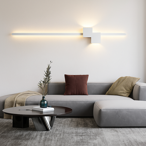 Moderne minimaliste LED intérieur applique ligne lampe longue bande applique murale TV fond mur chambre salon allée couloir lampe - vue 3 sur 15