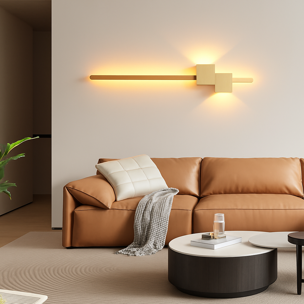 Moderne minimaliste LED intérieur applique ligne lampe longue bande applique murale TV fond mur chambre salon allée couloir lampe - vue 3 sur 15